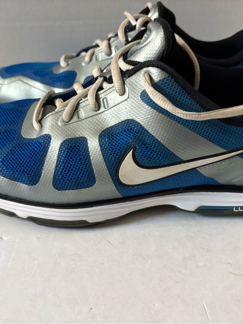 Nike Men's Athletic Shoes Blue Silver Black